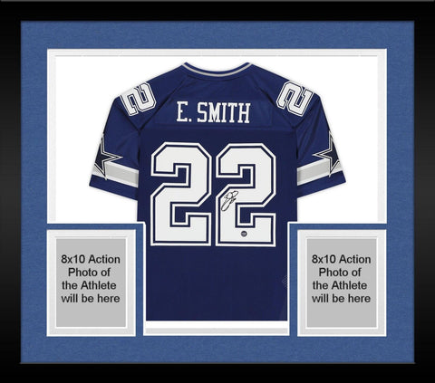FRMD Emmitt Smith Dallas Cowboys Signed Navy Mitchell & Ness Authentic Jersey