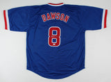 Andre Dawson Signed Chicago Cubs Jersey (JSA COA) 8xAll-Star OF - 1987 N.L.MVP