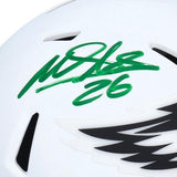 Signed Miles Sanders Eagles Mini Helmet