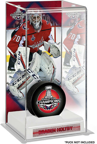 Braden Holtby Capitals 2018 Stanley Cup Champs Logo Dlx Tall Hockey Puck Case