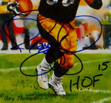 Jerome Bettis Signed Pittsburgh Steelers Goal Line Art Card W/ HOF- JSA W Auth