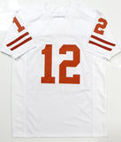 Colt McCoy Autographed White College Style Jersey- JSA Authenticated/ Holo *1