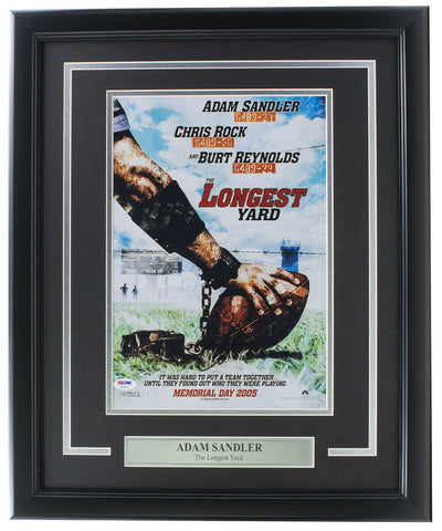 Adam Sandler Signed Framed 11x14 The Longest Yard Poster Photo PSA/DNA