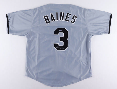 Harold Baines Inscribed HOF 19 Signed Chicago White Sox Jersey (Beckett COA) DH