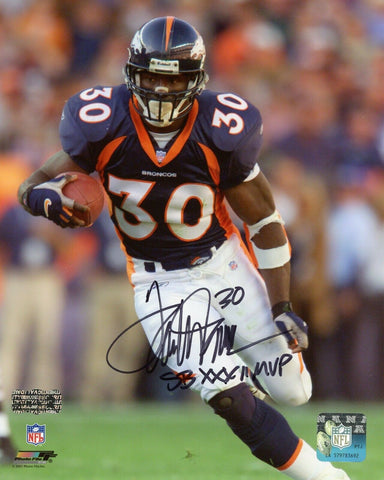 Terrell Davis Signed Denver Broncos 8x10 Unframed Photo - "SB XXXII MVP"