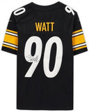 Framed T.J. Watt Pittsburgh Steelers Autographed Black Nike Limited Jersey