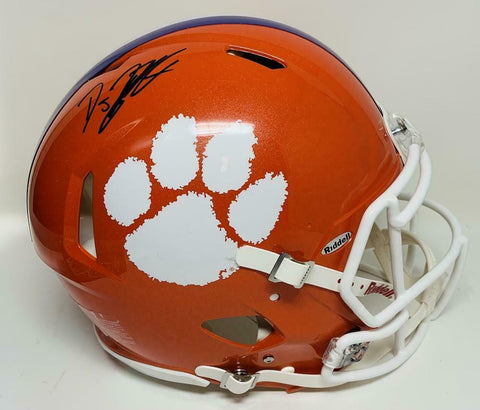 DJ UIAGALELEI Autographed Clemson Tigers Authentic Speed Helmet FANATICS