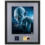 Andy Serkis Autographed Lord of the Rings Gollum 11x14 Framed Display with Ring