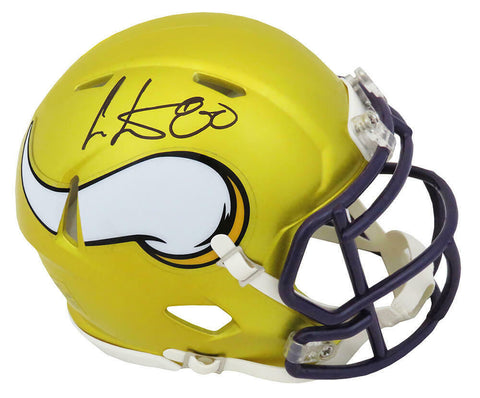 Cris Carter Signed Minnesota Vikings FLASH Riddell Speed Mini Helmet - (SS COA)