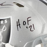 Charles Woodson Raiders/Packers Signed Half/Half Helmet w/HOF 21 Raiders Side
