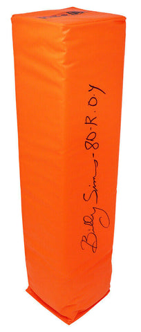 Billy Sims (Detroit Lions) Signed Orange Endzone Football Pylon w/80 ROY -SS COA