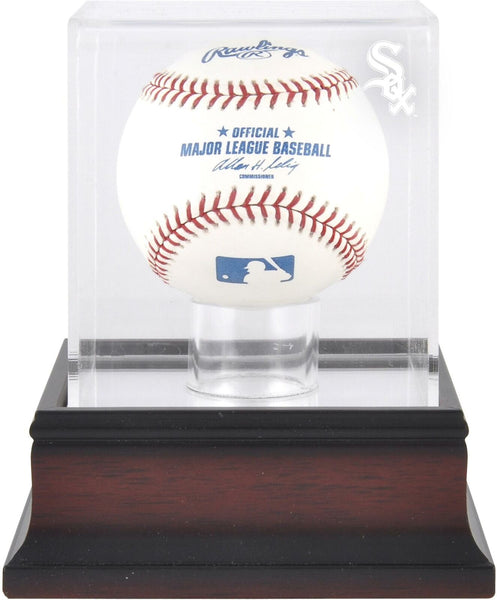 Chicago White Sox Mahogany Baseball Logo Display Case
