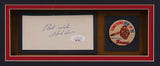 Hank Aaron Signed Braves 32x36 Framed Cut Display Inscribd "Best Wishes" JSA COA
