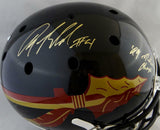 Anquan Boldin Signed FL State Black F/S Helmet w/ Natl Champs - JSA W Auth Gold