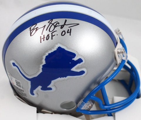 Barry Sanders Autographed Detroit Lions 83-02 Mini Helmet w/HOF-Beckett W Holo