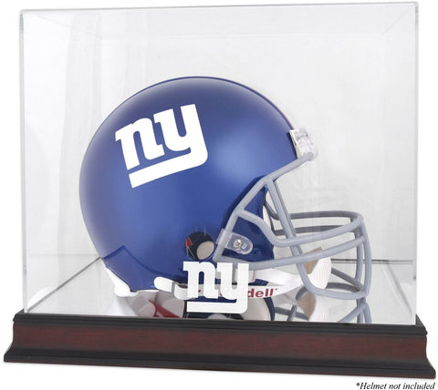 Giants Mahogany Helmet Logo Display Case with Mirror Back-Fanatics