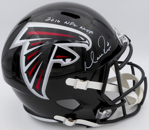 Matt Ryan Auto Falcons Full Size Helmet 2016 NFL MVP (Smudge) Beckett WL25968
