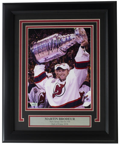 Martin Brodeur Signed Framed 35x42 NJ Devils Vintage Hockey Jersey Fan –  Super Sports Center