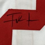 Autographed/Signed Frank Gore San Francisco White Football Jersey Beckett COA