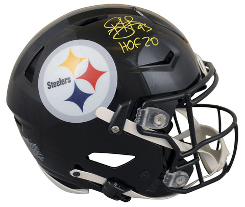 Steelers Troy Polamalu "HOF 20" Signed Speed Flex Full Size Helmet BAS Witnessed