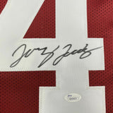 Autographed/Signed JERRY JEUDY Alabama Red College Football Jersey JSA COA Auto