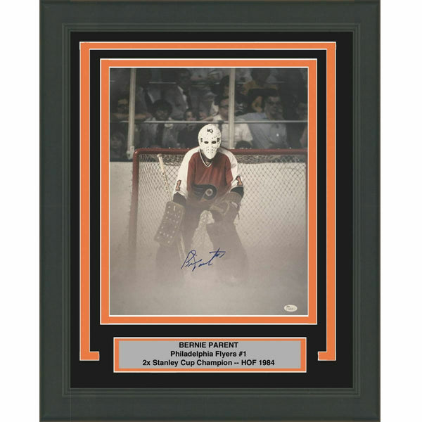 FRAMED Autographed/Signed BERNIE PARENT Philadelphia Flyers 16x20 Photo JSA COA