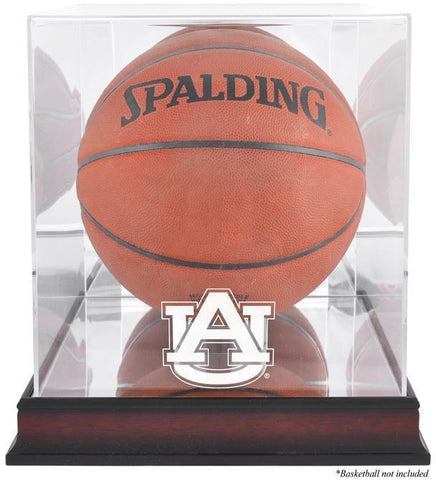 Auburn Tigers Mahogany Antique Finish Basketball Display Case