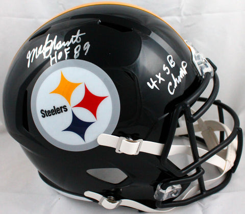 Mel Blount Signed Steelers F/S Speed Helmet w/HOF 4x SB Champ-Beckett W Hologram