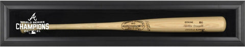 Atlanta Braves 2021 MLB World Series Champions Black FRMD Logo Bat Display Case
