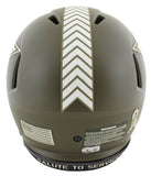 Cowboys Dak Prescott Signed Salute To Service F/S Speed Proline Helmet BAS Wit