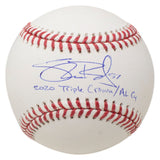 Shane Bieber Signed Cleveland Indians MLB Baseball 2020 Triple Crown AL CY JSA