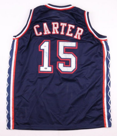 Vince Carter Signed Nets Jersey (PSA & Mounted Memories) 22 Year NBA Veteran