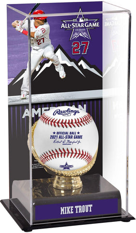 Mike Trout Angels 2021 All-Star Game Gold Glove Display Case w/Image