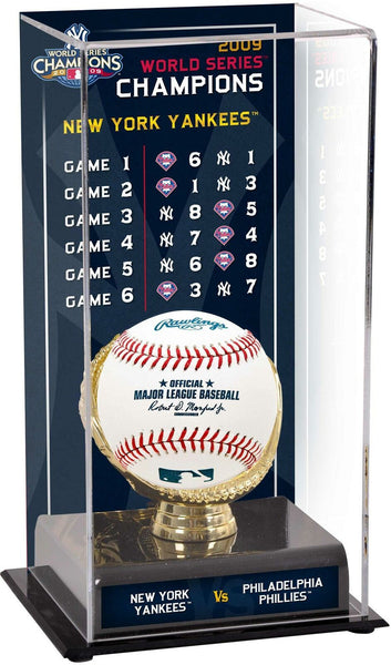New York Yankees 2009 WS Champs Display Case with Series Listing Image