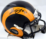 Steven Jackson Autographed Rams 81-99 Speed Mini Helmet- Beckett W Hologram