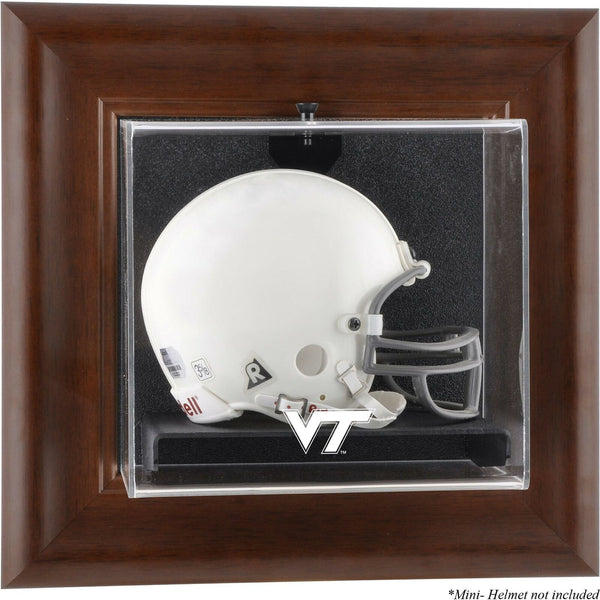 Virginia Tech Hokies Brown Framed Wall-Mountable Mini Helmet Case - Fanatics