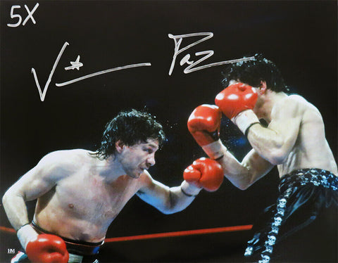 Vinny 'Paz' Pazienza Signed Boxing Punching 16x20 Photo w/5x - (SCHWARTZ COA)
