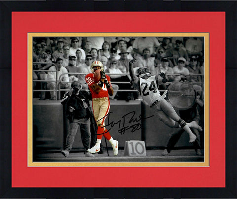 Framed Jerry Rice San Francisco 49ers Autographed 11" x 14" Spotlight Photograph