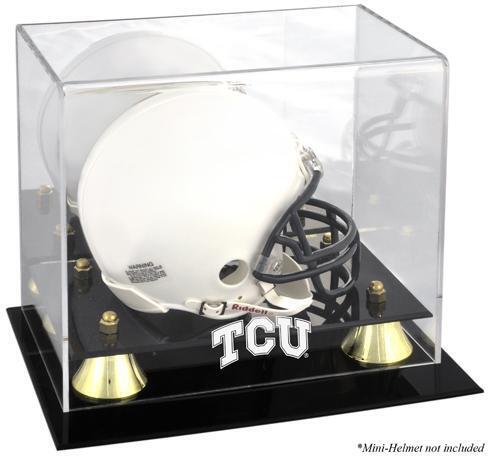 TCU Horned Frogs Golden Classic Logo Mini Helmet Display Case
