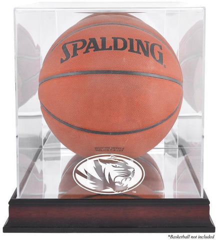 Missouri Tigers Mahogany Antique Finish Basketball Display Case