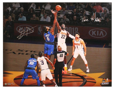 DEANDRE AYTON Signed "Time To Rise" 16 x 20 Tip Off Photograph STEINER LE 18/22
