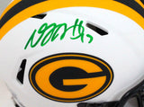 Davante Adams Autographed Green Bay Packers Lunar Mini Helmet- Beckett W *Green