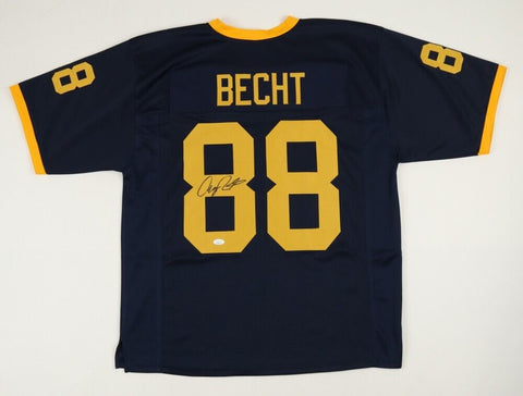 Anthony Becht Signed West Virginia Mountaineer Jersey (JSA COA) New York Jets TE