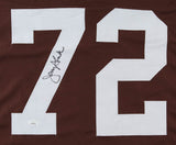 Jerry Sherk Signed Cleveland Browns Jersey (JSA COA) 4xPro Bowl Defensve Tackle