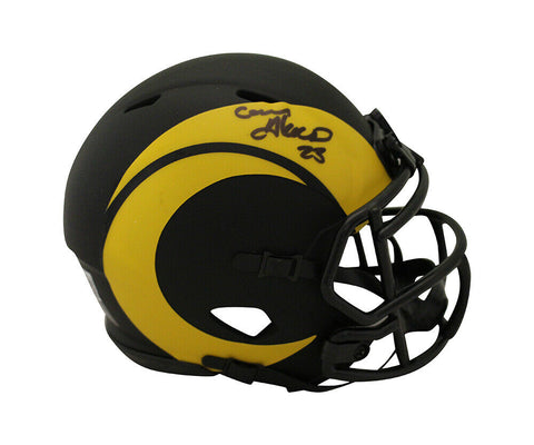 Cam Akers Autographed Los Angeles Rams Eclipse Mini Helmet Beckett 35391