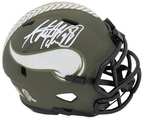 Adrian Peterson Signed Minnesota Vikings STS Riddell Speed Mini Helmet -(SS COA)