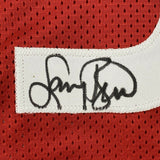 FRAMED Autographed LARRY BIRD 33x42 All-Star Game Red Basketball Jersey BAS COA