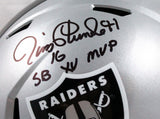 Jim Plunkett Autographed Raiders F/S Speed Helmet w/SB MVP-Beckett W Hologram