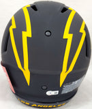 Justin Herbert Auto Chargers Eclipse Full Size Helmet (Scratch) Beckett WK11855