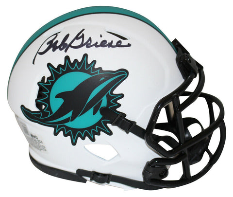 Bob Griese Autographed Miami Dolphins Lunar Speed Mini Helmet Beckett 35369